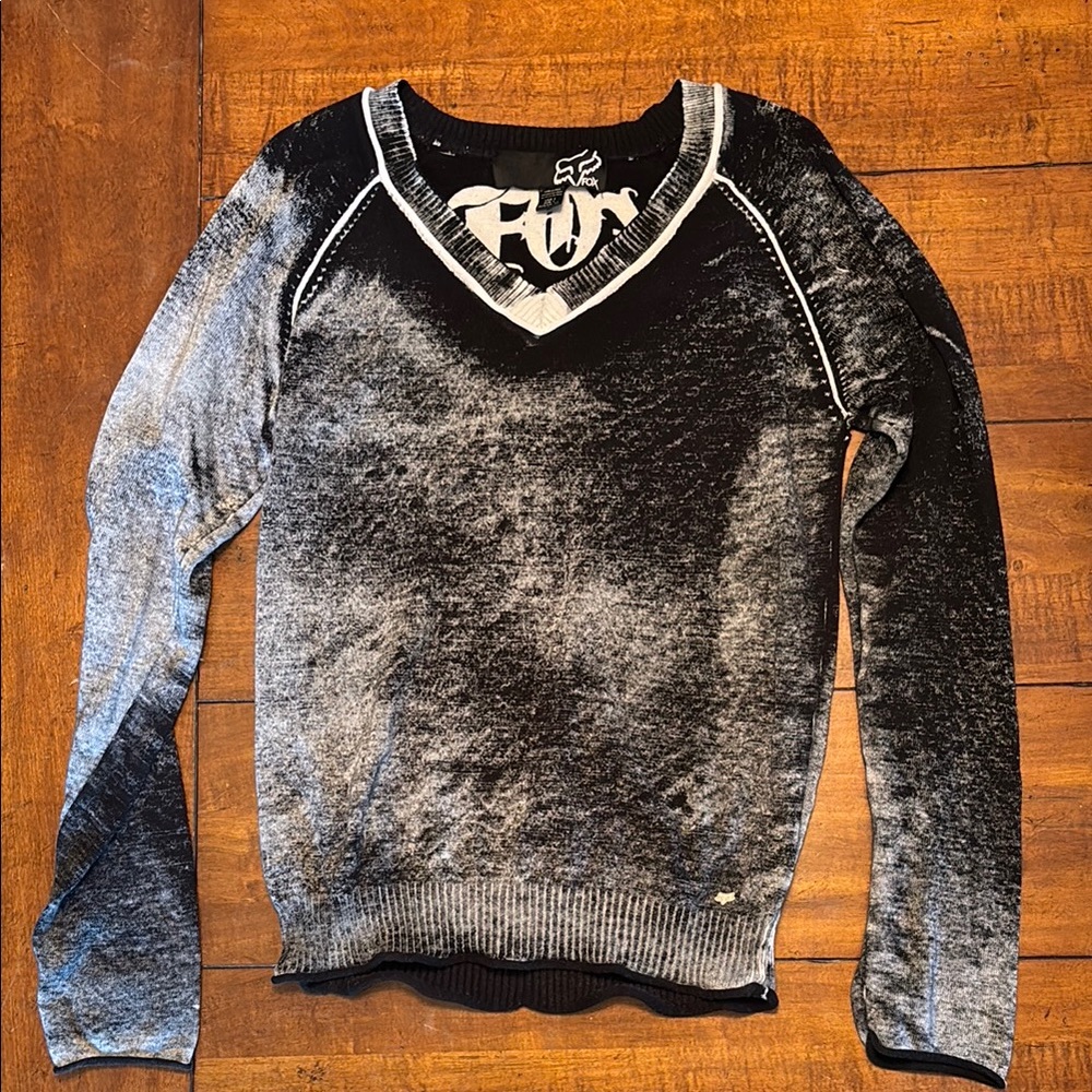 Fox Black and Gray Sweater